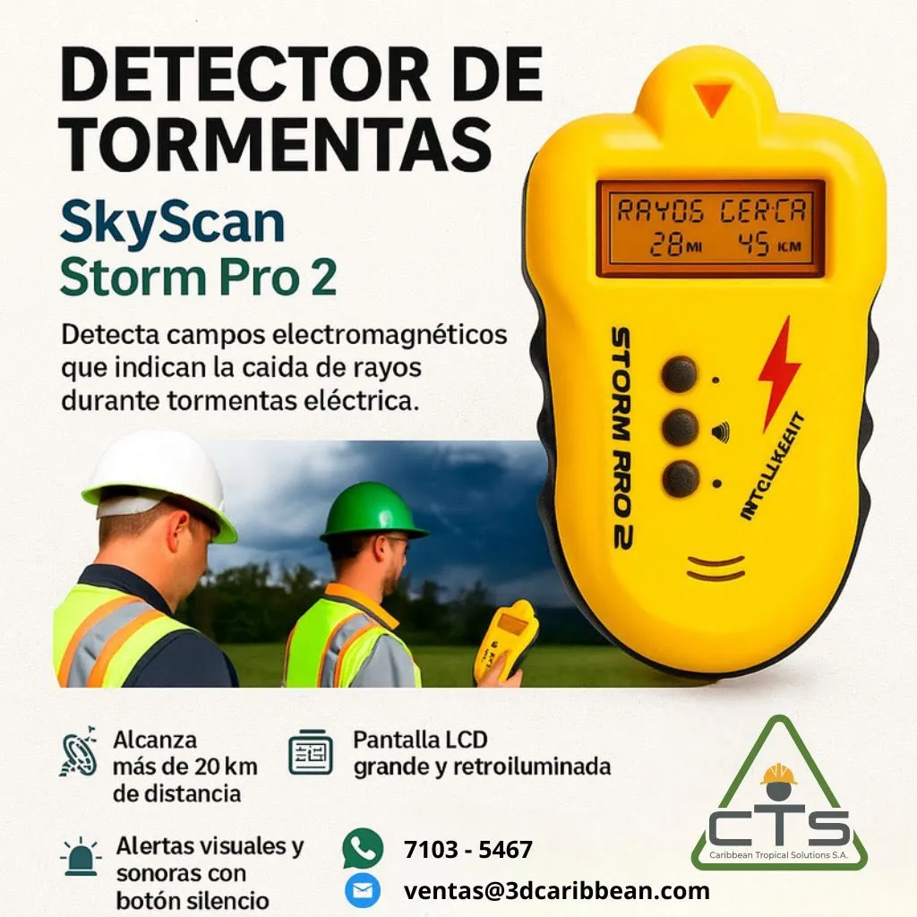 Detector de tormentas y rayos SkyScan Storm Pro con pantalla LCD