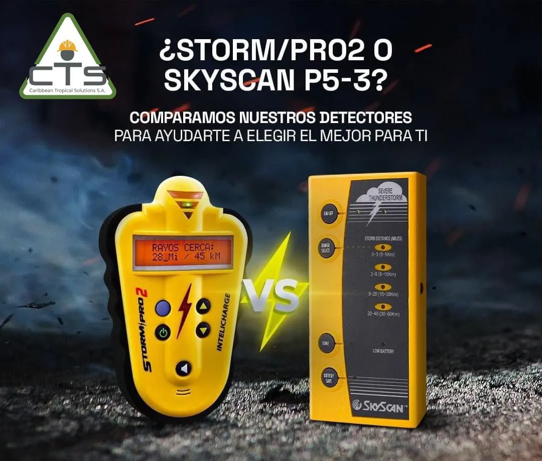 Detector portátil de rayos y tormentas eléctricas
