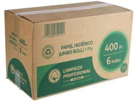 Papel higiénico jumbo roll 400m y 500m, rollos de toalla para manos 240m - Limpieza Profesional - imagen 1
