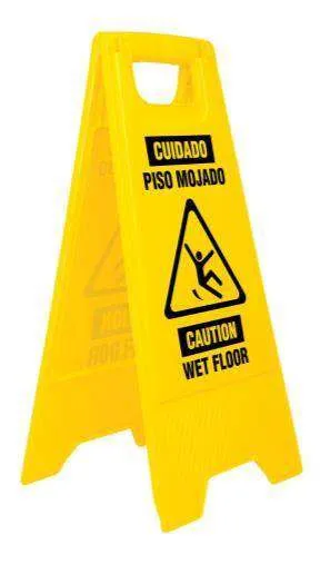 Cepillo de baño con base y señal de precaución piso mojado - imagen 2