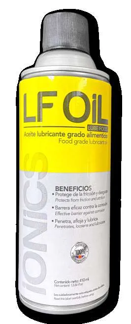 Aerosoles IONICS Fast Degreaser heavy duty, Let Out penetrante y lubricante, y LF Oil aceite grado alimenticio - imagen 3